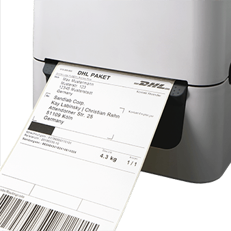 B-FV4D druckt DHL Versandetikett B-FV4D druckt DHL Versandetikett